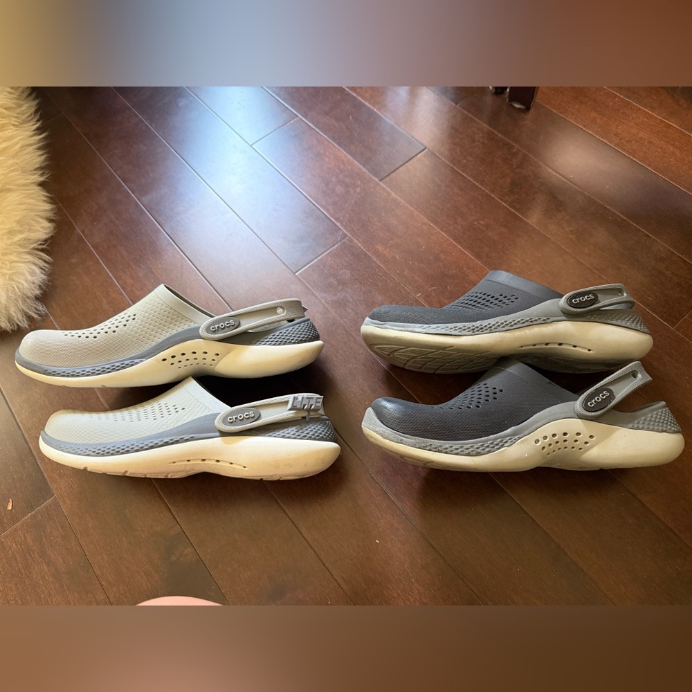 CROCS Shoes - 2 pair, one Black and one Gray - Picture 5 of 15